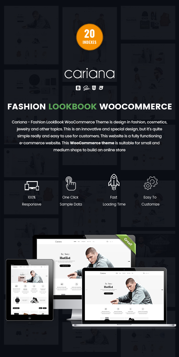 Cariana - WooCommerce Lookbook Fashion Theme - 1