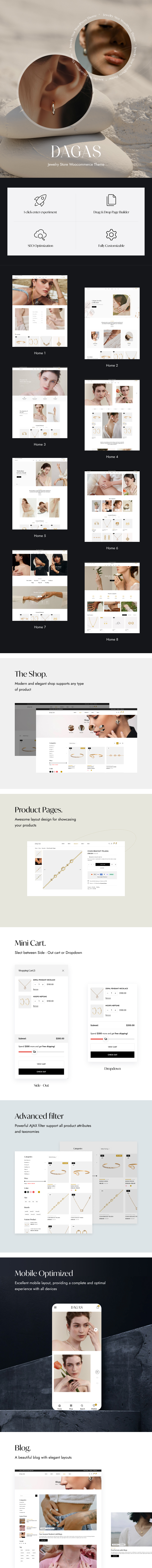 Dagas – Jewelry Store WordPress Theme - 1