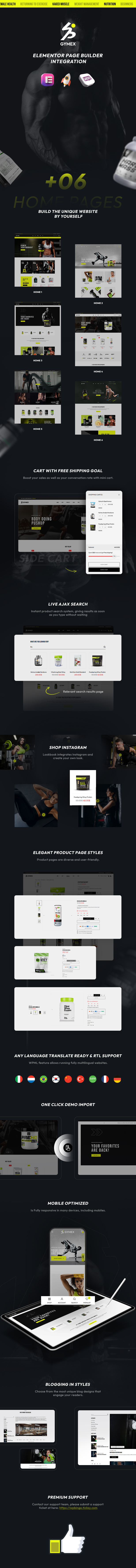 Gymex – Supplement & Nutrition WooCommerce Theme - 1