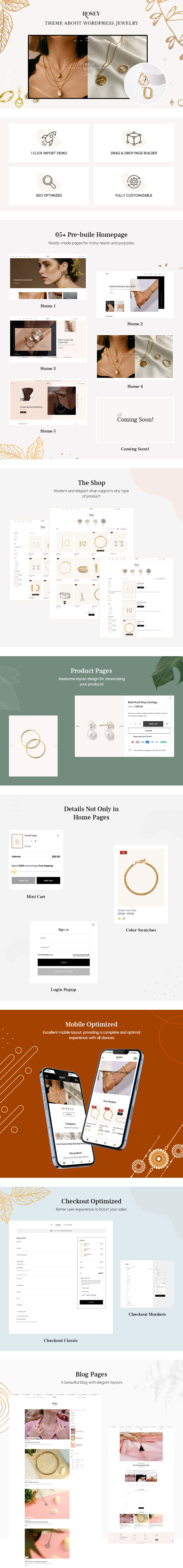 Rosey – Jewelry Store WooCommerce Theme - 1