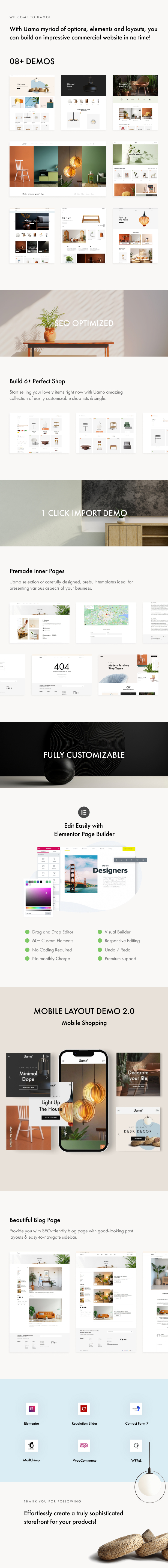 Uamo – Furniture Store WordPress Theme - 1