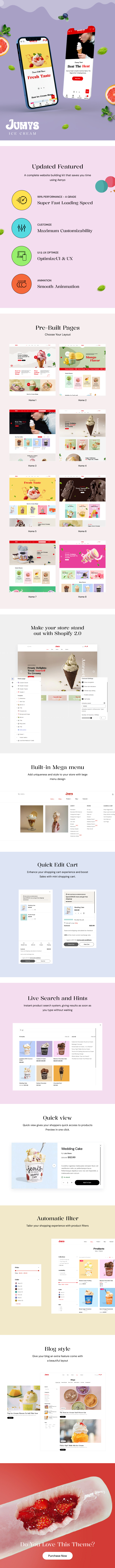 Jumys - Cake Shop, Ice Cream Shopify Theme OS 2.0 - 1