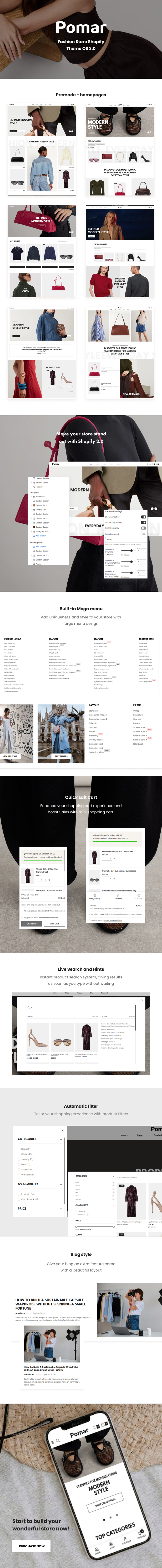 Pomar – Fashion Store Shopify Theme OS 3.0 (Theme Block)