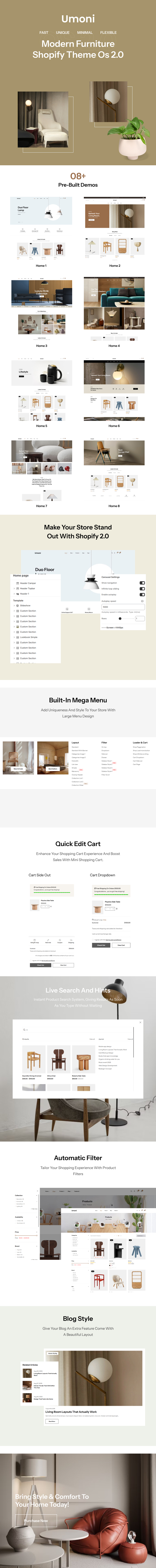 Umoni - Furniture Shopify Theme OS 2.0 - 1